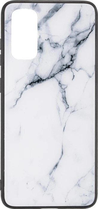 Peter Jäckel Commander Glas Back Cover Marble für Samsung Galaxy S20 weiß