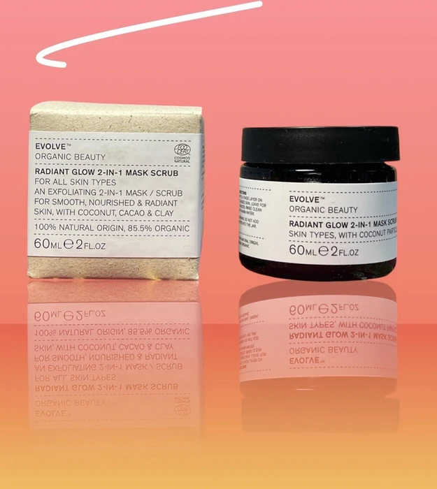 Evolve Organic Beauty Radiant Glow 2-In-1 Face Mask & Polish, 60ml
