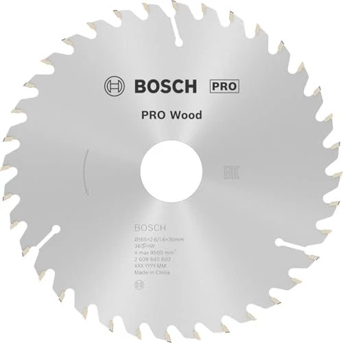Bosch Professional Optiline Wood Kreissägeblatt 36Z, 165x2.6x30mm, 1 Stück