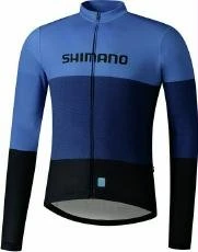 Shimano Vertex Printed Trikot langarm blau (Herren)