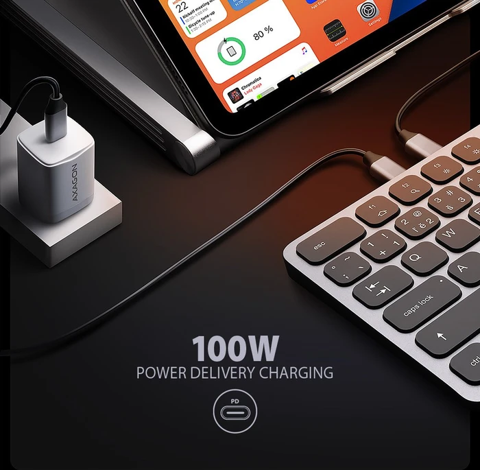 Axagon 9in1 Keyboard Hub, Docking Station mit Tastatur, USB-Hub, Dual-Slot-Cardreader, CZ/SK, USB-C 3.0 [Buchse]