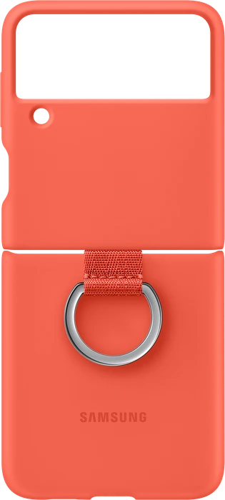 Samsung Silicone Cover with Ring für Galaxy Z Flip 3 5G Coral