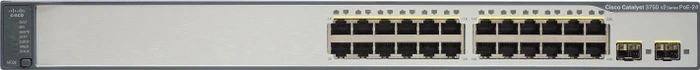 Cisco Catalyst 3750 V2 IP Services Rackmount Managed Stacking Switch, 24x RJ-45, 2x SFP, 370W PoE