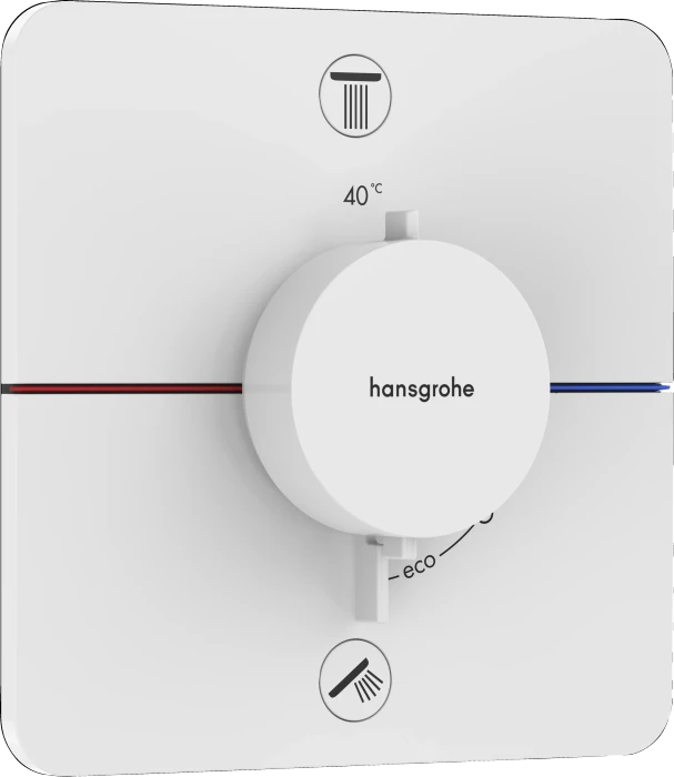 Hansgrohe ShowerSelect Comfort Q Thermostat Unterputz für 2 Verbraucher mattweiß
