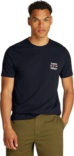 Tommy Hilfiger Regular Round Stack T-Shirt kurzarm desert sky (Herren)