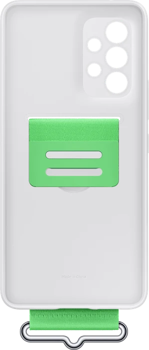 Samsung Silicone Cover with Strap für Galaxy A53 5G weiß