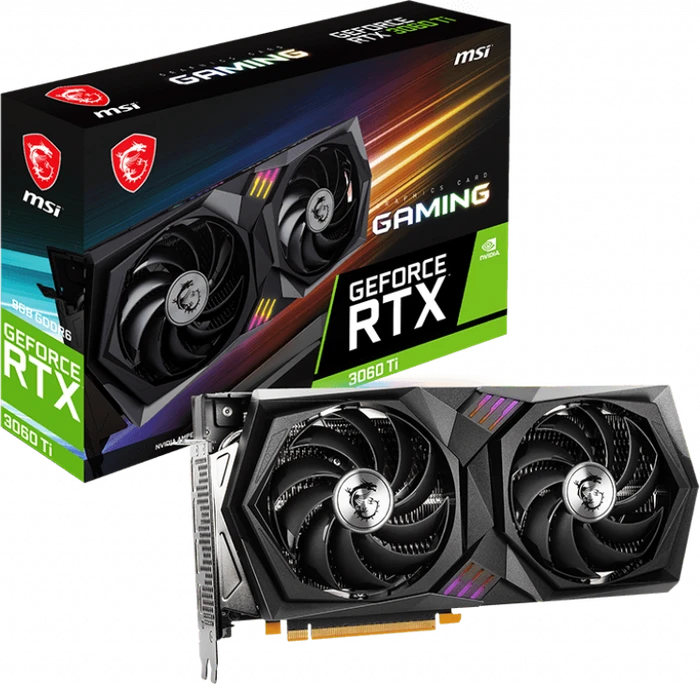 MSI GeForce RTX 3060 Ti Gaming, 8GB GDDR6, HDMI, 3x DP