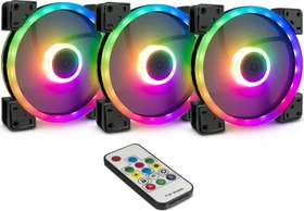 Inter-Tech Argus RS-14, LED-Steuerung, Fernbedienung, 140mm, 3er-Pack (88885536)