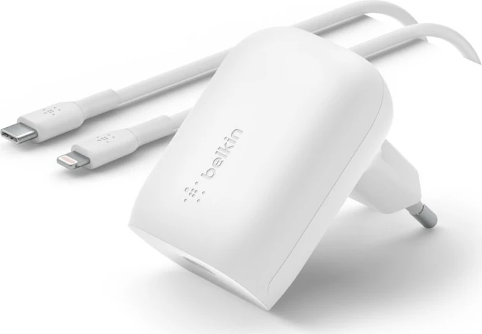 Belkin BoostCharge USB-C-PD 3.0-PPS-Ladegerät 30W mit USB-C/Lightning-Kabel weiß