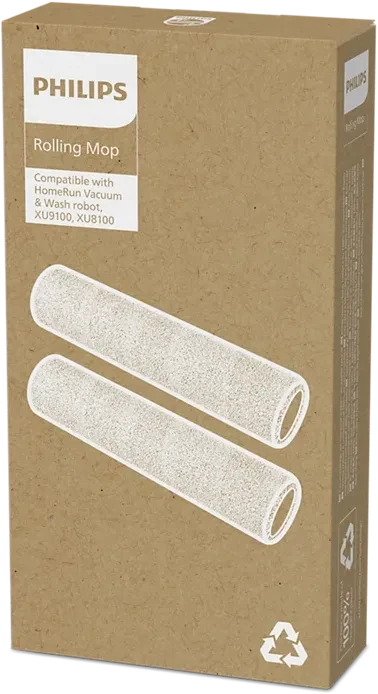 Philips Ersatz-Rotationsmopps für Staubsaugerroboter 2 Stück XV1491/10, 2 Stück