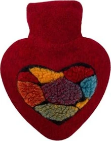 Hugo Frosch Herz Strickbezug Filzoptik Wärmflasche pon pon