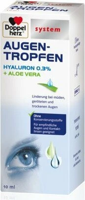 Doppelherz system Augen-Tropfen Hyaluron 0.3% + Aloe Vera, 10ml