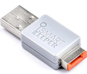 SmartKeeper Essential Lockable Flash Drive 32GB grau/orange, USB-A, USB 2.0
