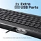 Perixx Periboard-409H mit USB-Hub, schwarz, USB, UK Vorschaubild