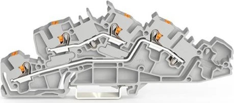 Wago Installationsetagenklemme, L/L, Push-in, Cage Clamp, 1-6mm², grau