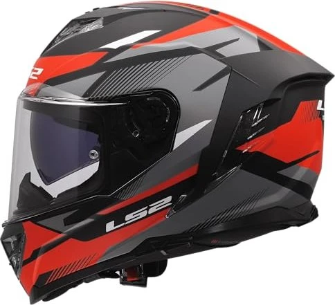 LS2 FF818 Storm III Komai matt rot/grau/schwarz/weiß
