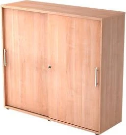 Hammerbacher Schiebetürenschrank 3OH V1753S, Relinggriff, nussbaum, Aktenschrank