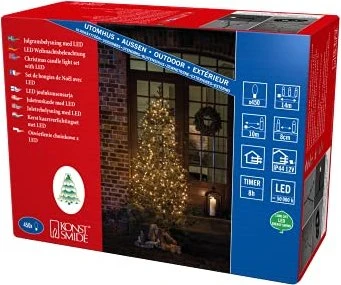 Konstsmide Lichterkette Baummantel 400cm LED 450x warmweiß
