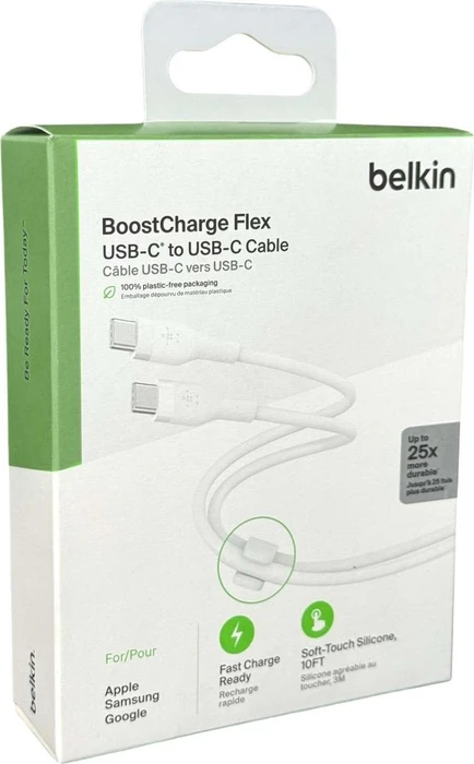 Belkin BoostCharge Flex USB-C/USB-C Kabel 3.0m weiß