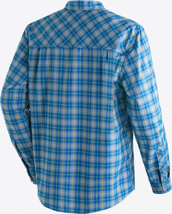 Maier Sports Claas Hemd langarm blue check (Herren)