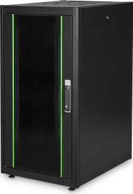 Digitus Dynamic Basic Serie Serverschrank 22HE, Sicherheitsglastür, IP2X, schwarz, 800mm tief