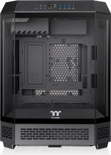 Thermaltake The Tower 600 Black, schwarz, Glasfenster