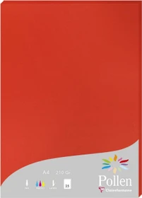 Clairefontaine Pollen Universalpapier korallenrot, A4, 210g/m², 25 Blatt