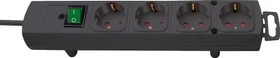 Brennenstuhl Comfort-Line mit Schalter, 4-fach, 2m, schwarz