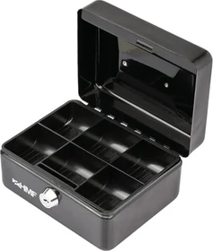 HMF 10215 Geldkassette, schwarz, Schlüsselschloss