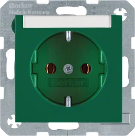Berker S.1/B.3/B.7 Steckdose SCHUKO, grün glänzend