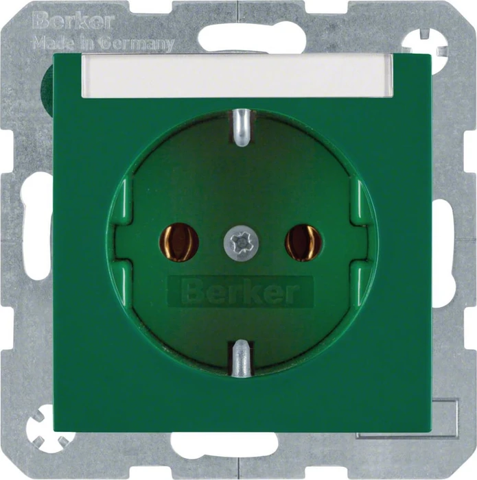 Berker S.1/B.3/B.7 Steckdose SCHUKO, grün glänzend