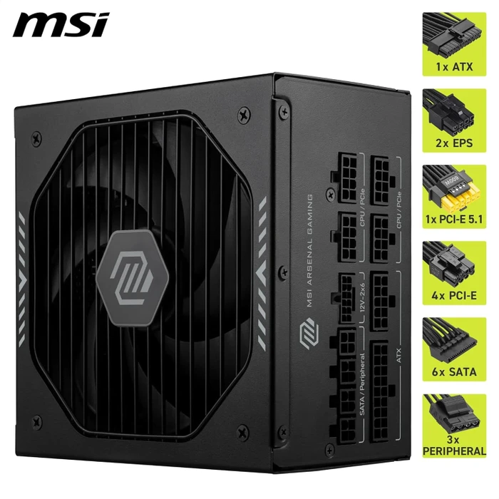 MSI MAG A1000PLS PCIE5 1000W, ATX 3.1