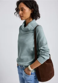 Street One Stehkragen Pullover nile blue mel. (Damen)