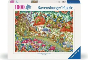 Ravensburger Puzzle Niedliche Pilzhäuschen in der Blumenwiese