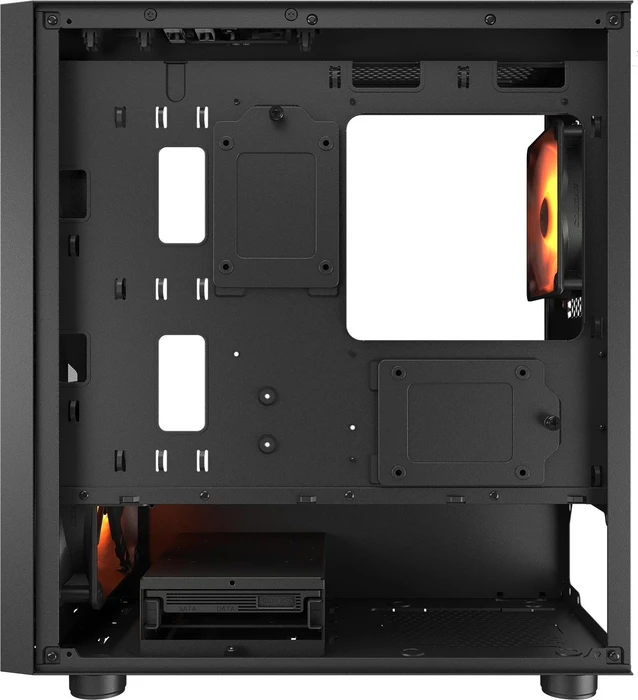 Cougar Uniface Mini RGB Black, schwarz, Glasfenster