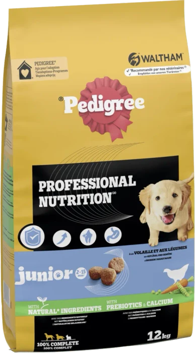 Pedigree Professional Nutrition, Trockenfutter Junior, mit Geflügel, 12kg
