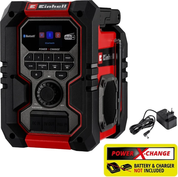 Einhell TE-CR 18 Li DAB+/FM/BT Akku-/Elektro-Baustellenradio solo