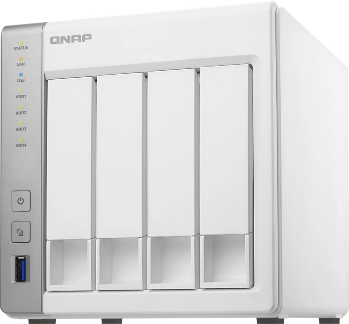 QNAP Turbo Station TS-431, 512MB RAM, 2x RJ-45 1000Base-T, 3x USB-A 3.0