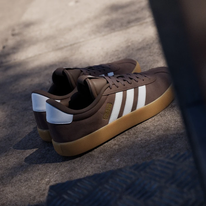 adidas VL Court 3.0 earth strata/cloud white/gold metallic