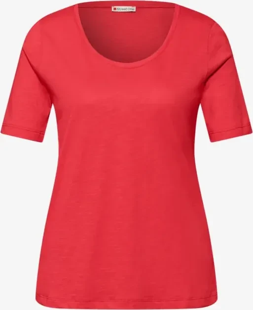 Street One Basic Gerda T-Shirt kurzarm sunset red (Damen)