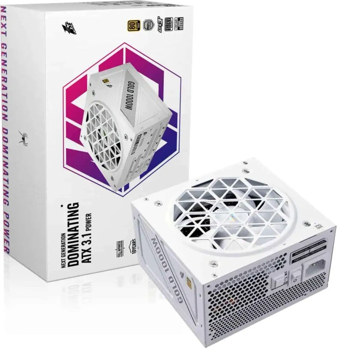 1st Player NGDP Gold weiß 1000W, ATX 3.1