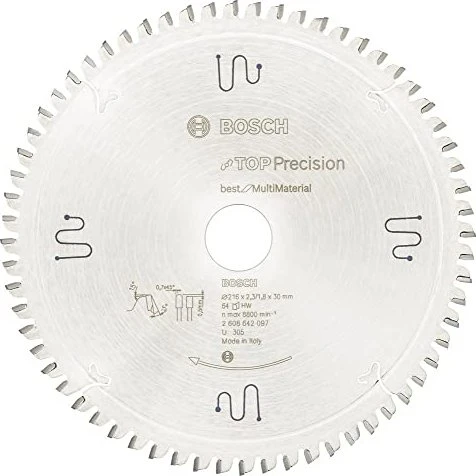 Bosch Professional Top Precision Best for Multi Material Kreissägeblatt 64Z, 216x1.8x30mm, 1 Stück