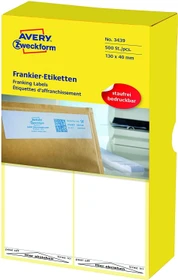 Avery-Zweckform Frankieretiketten Sonderformat, 130x40mm, weiß, 1 Blatt (1 Etiketten)