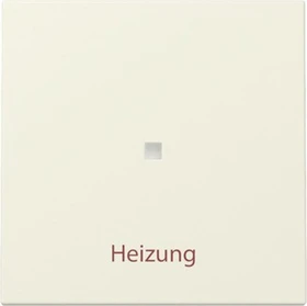 Gira Wippe mit Kontrollfenster und Aufdruck "Heizung Ein/Aus", cremeweiß glänzend