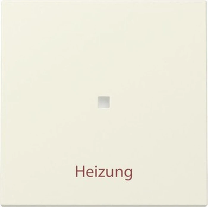 Gira Wippe mit Kontrollfenster und Aufdruck "Heizung Ein/Aus", cremeweiß glänzend