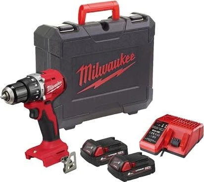 Milwaukee M18 BLPDRC-202C Akku-Schlagbohrschrauber inkl. Koffer + 2 Akkus 2.0Ah