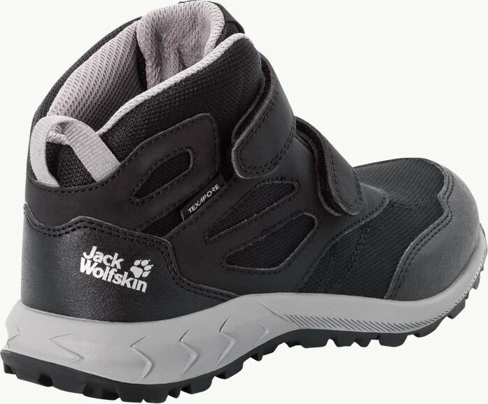 Jack Wolfskin Woodland Texapore Mid VC schwarz/grau (Junior)
