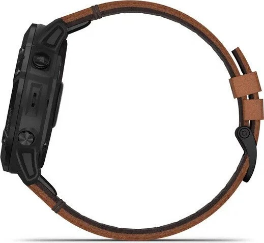 Garmin Fenix 6X Sapphire black dlc/chestnut leather