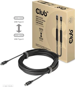 Club 3D USB-C 3.1 Kabel, aktiv, 10Gb/s, 8K60Hz, 60W PD, USB-C 3.1 Stecker auf USB-C 3.1 Stecker, 5m (CAC-1535)