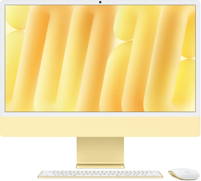 Apple iMac 24", gelb, M4 - 10 Core CPU / 10 Core GPU, 16GB RAM, 256GB SSD [2024]